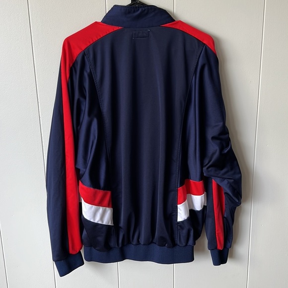 Vintage 80s retro Reebok Sport Polyester navy white and red polyester full zip - Picture 5 of 5